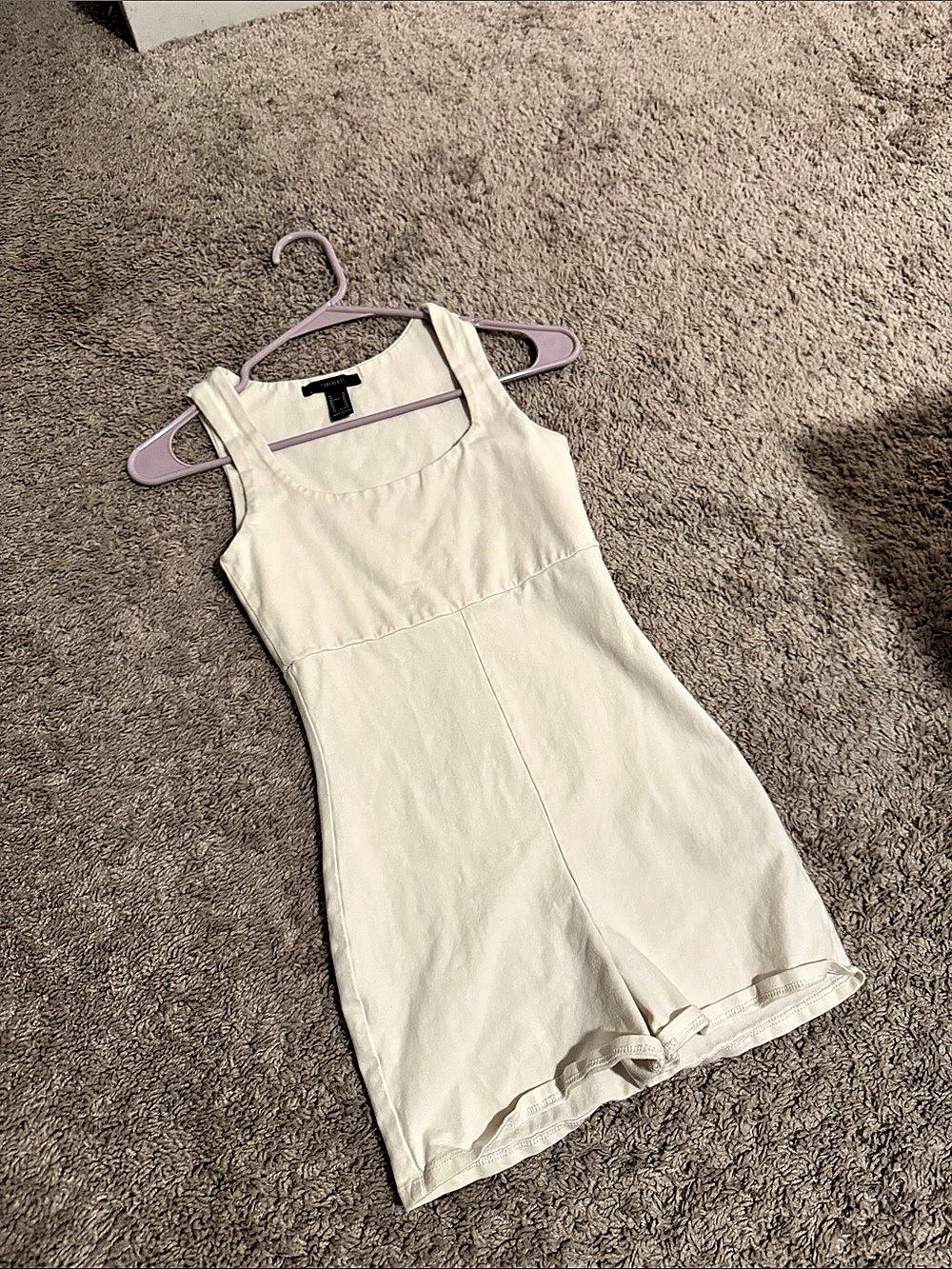 Forever 21 White Cotton Romper Size Medium